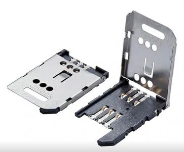 6P SIM कार्ड कनेक्टर Hinged प्रकार, H1.9mm KLS1-SIM-019